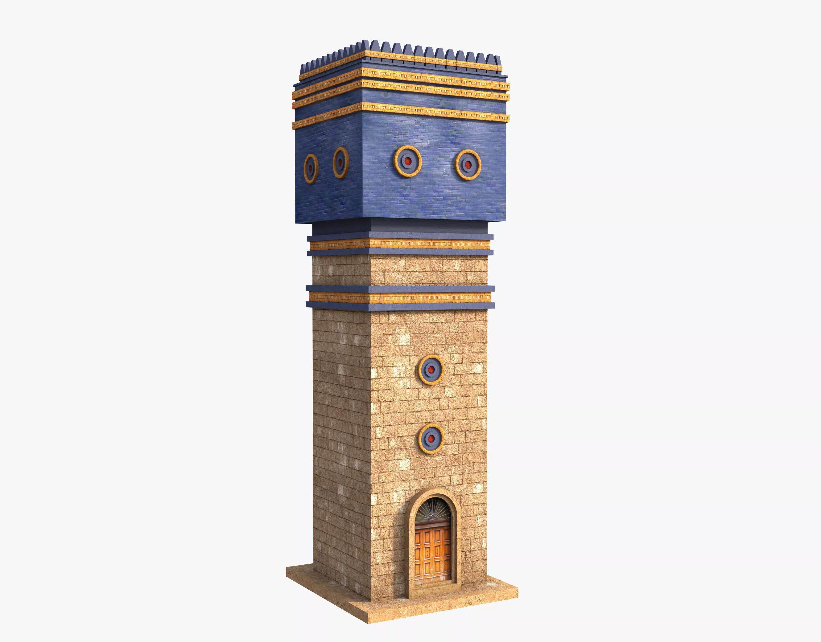 Ishtar Babylon Tower V2 Free 3D model