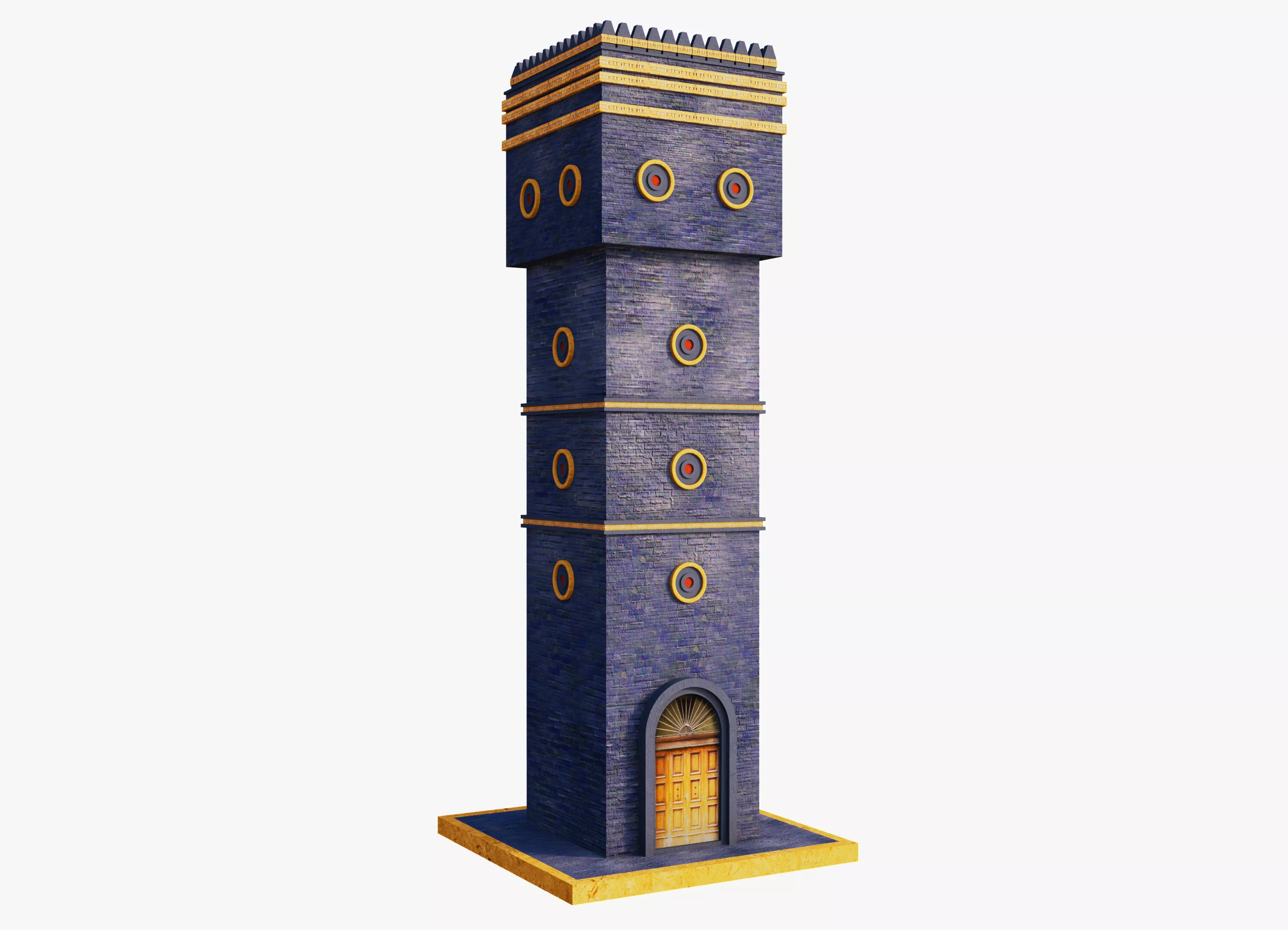 Ishtar Babylon Tower Free 3D model