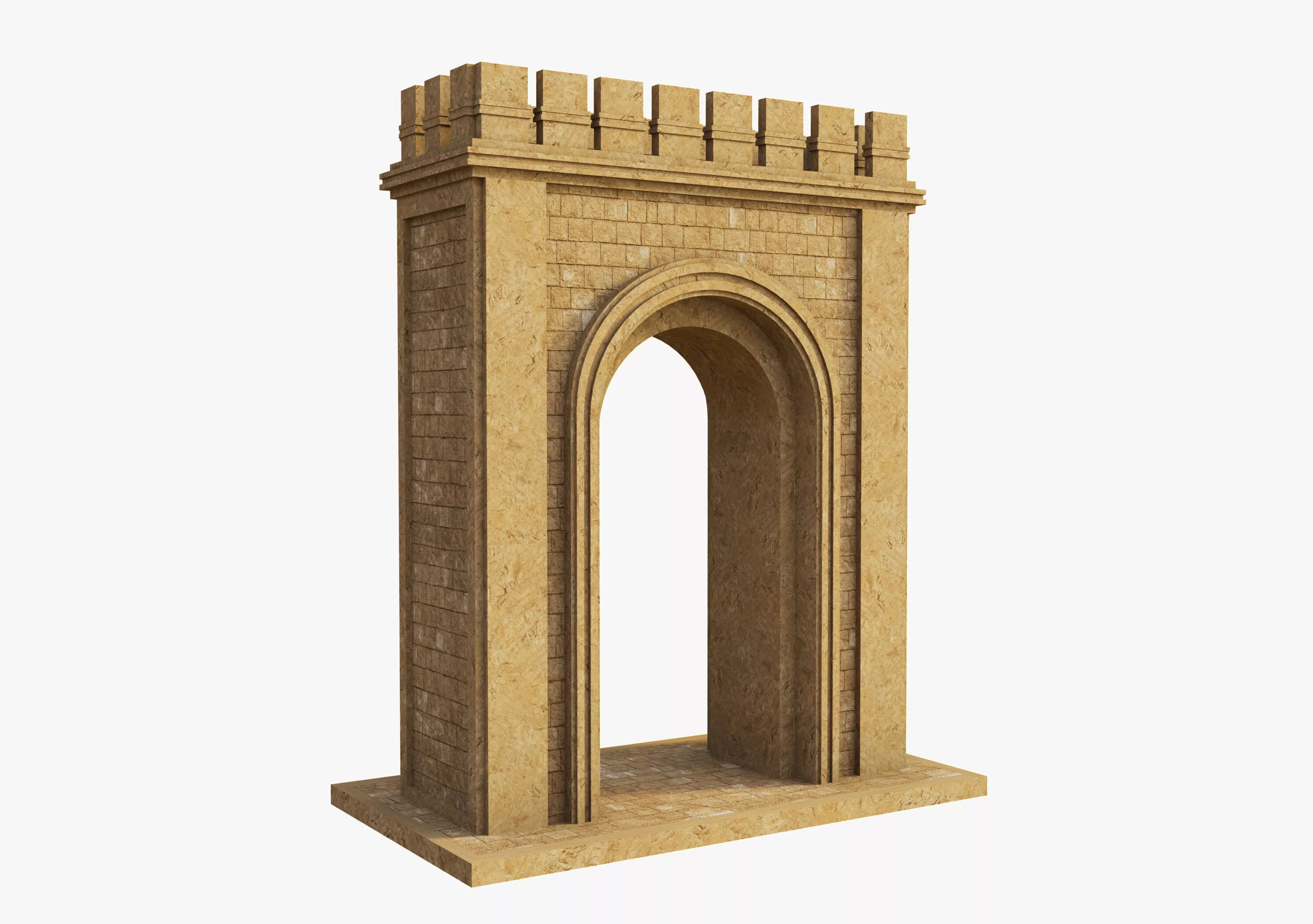 Ancient Arch Gate Free 3D model