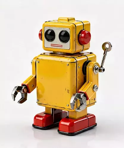 Retro Vintage Wind Up Robot 3d model
