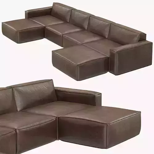 RH Modern Como Modular Customizable Sectional sofa 3D model