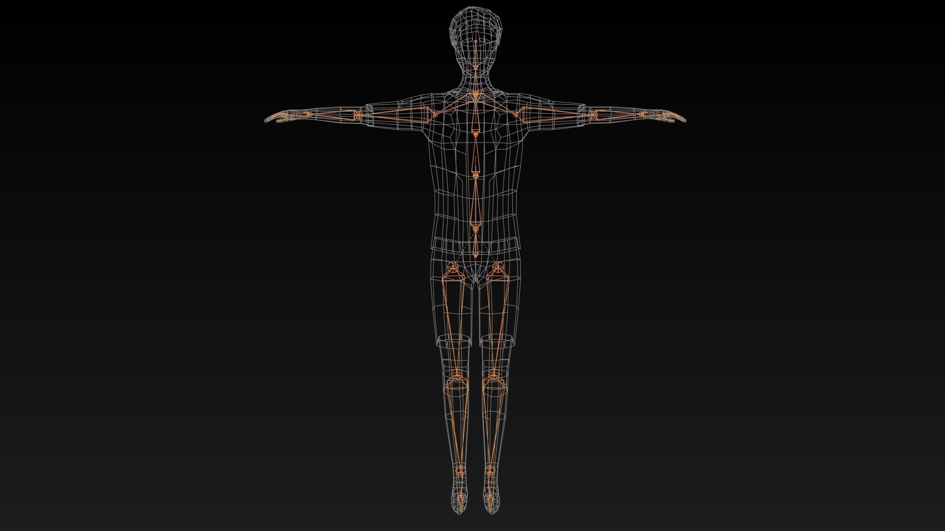 Low-poly Man Casual Clothes Low-poly 3D model_4