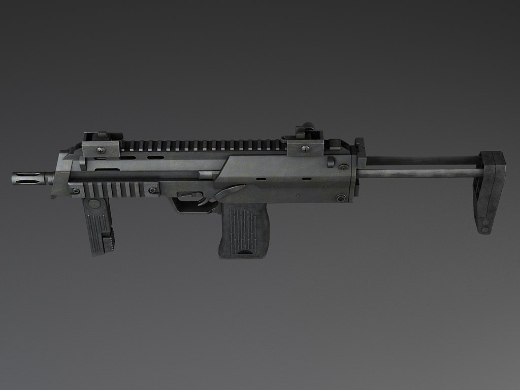 MP7A1 submachine gun Low-poly 3D model_10
