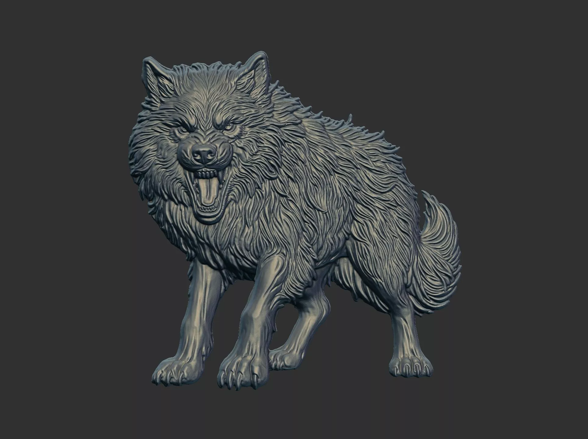 wolf cnc model 3dmodel 3D print model