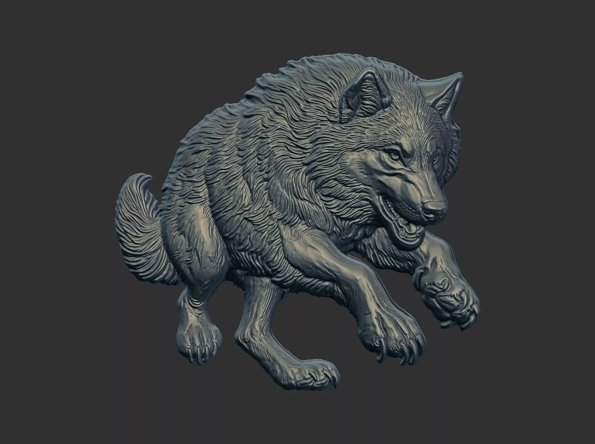 wolf cnc model 2 3D print model
