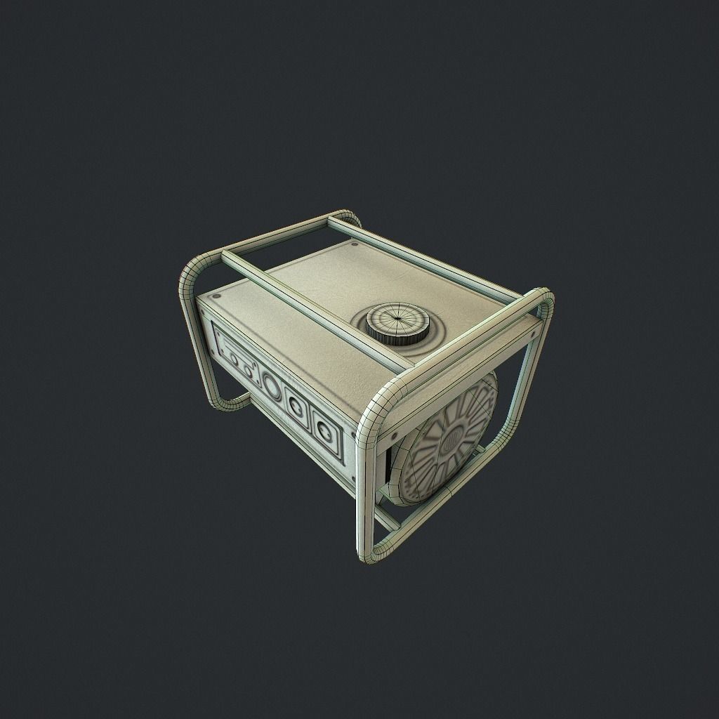 Generator v1 pbr Low-poly 3D model_11
