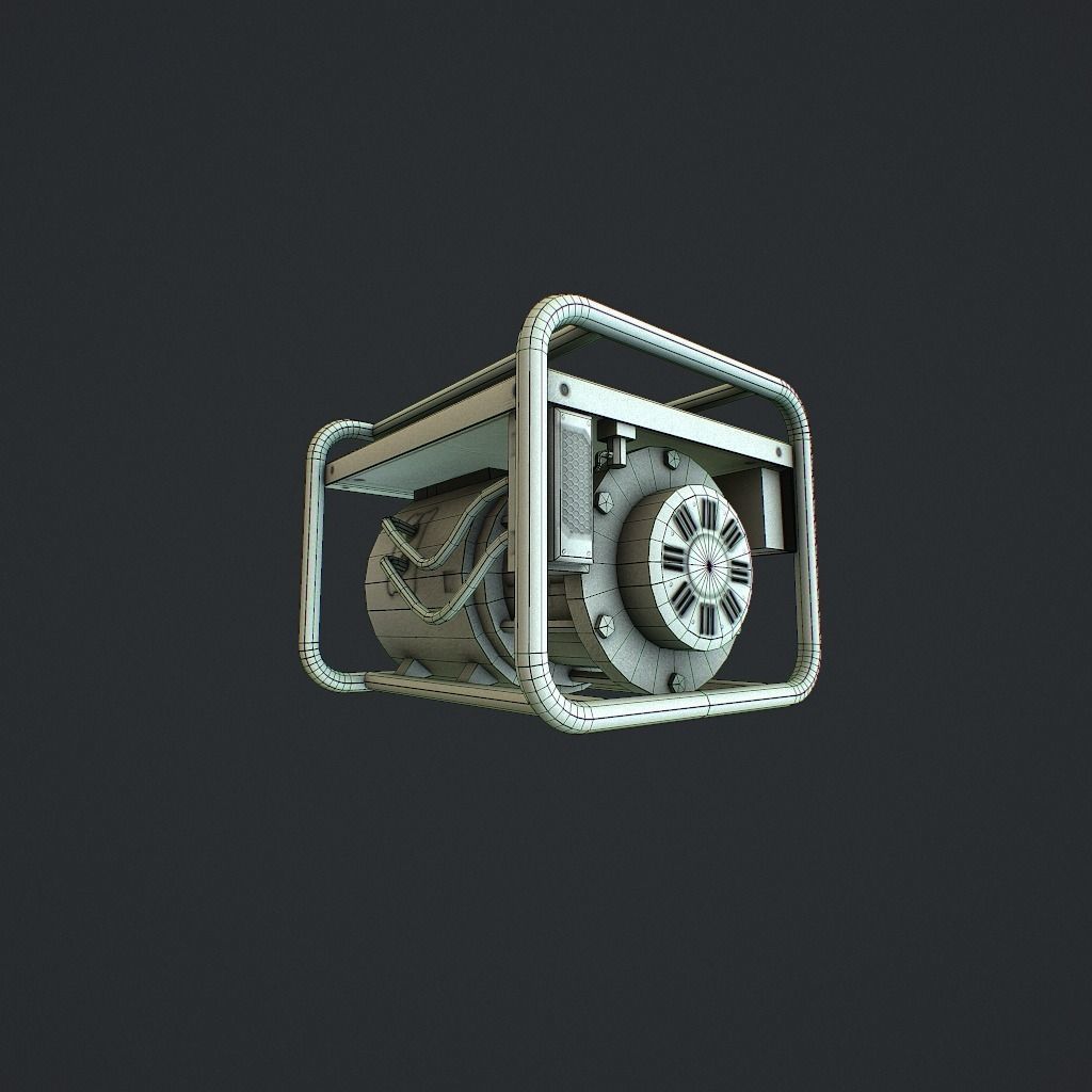 Generator v1 pbr Low-poly 3D model_9