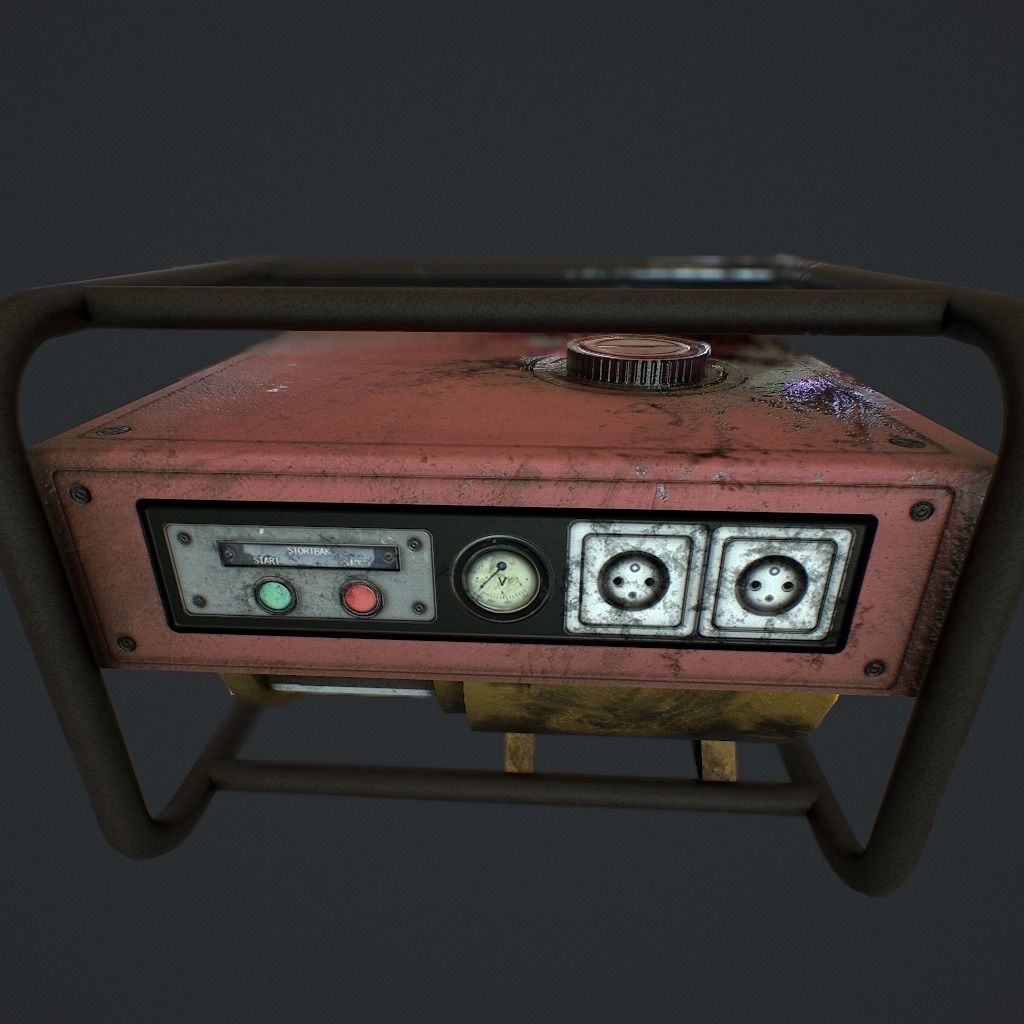 Generator v1 pbr Low-poly 3D model_5