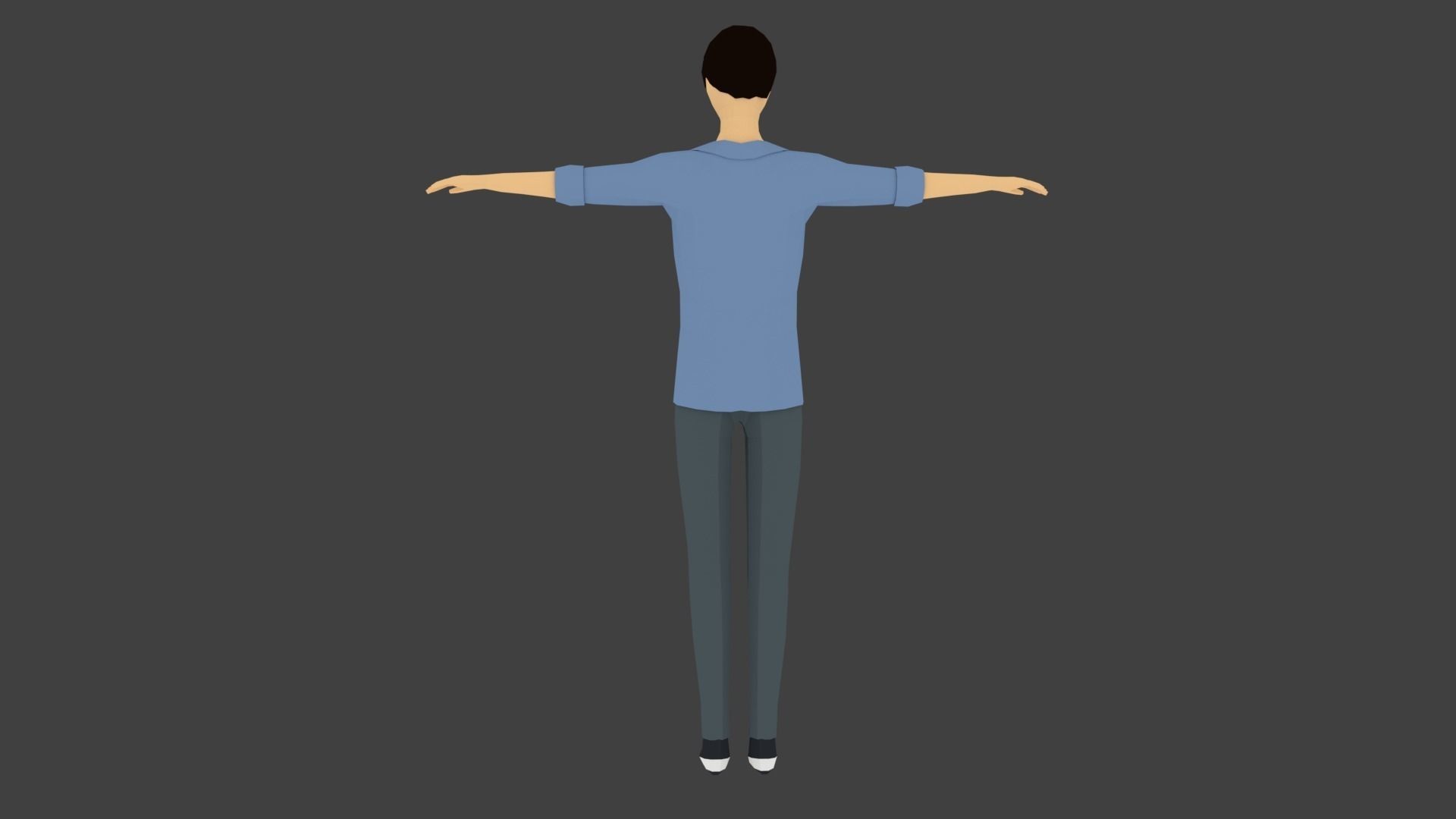 Low-poly Man Casual Clothes 2 Low-poly 3D model_3