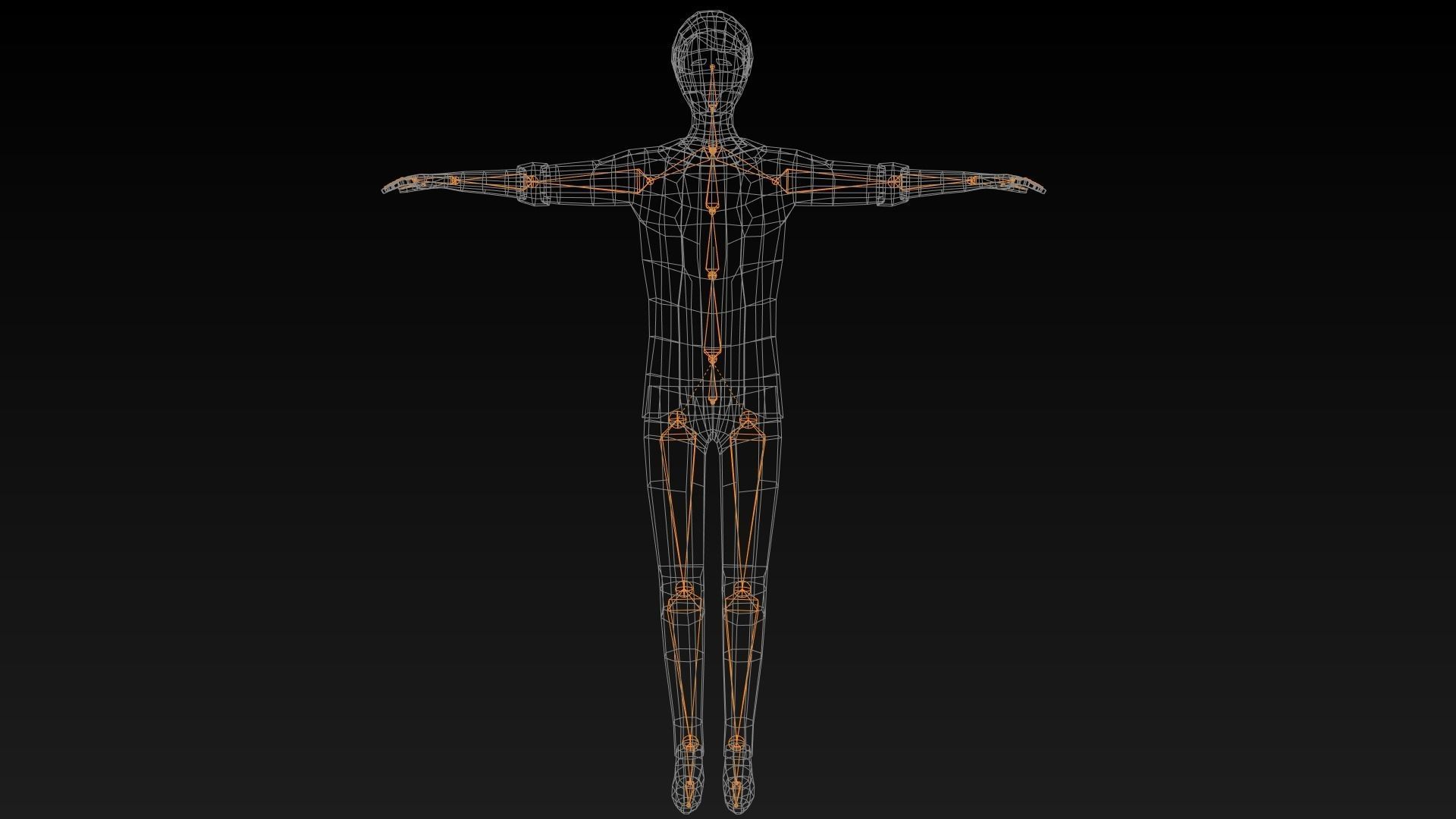 Low-poly Man Casual Clothes 2 Low-poly 3D model_4