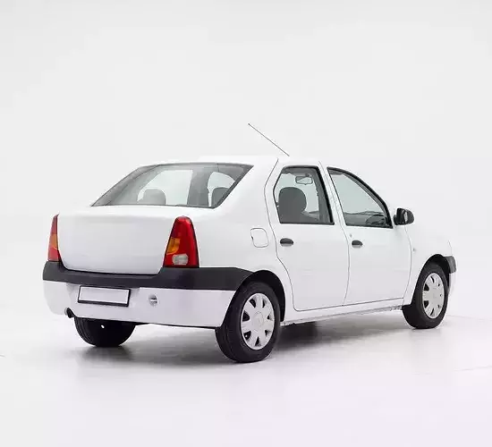 Dacia Logan 1st Generation Sedan Low-poly 3D model 3
