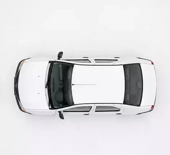 Dacia Logan 1st Generation Sedan Low-poly 3D model 7