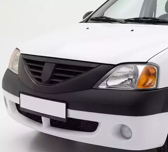 Dacia Logan 1st Generation Sedan Low-poly 3D model 2