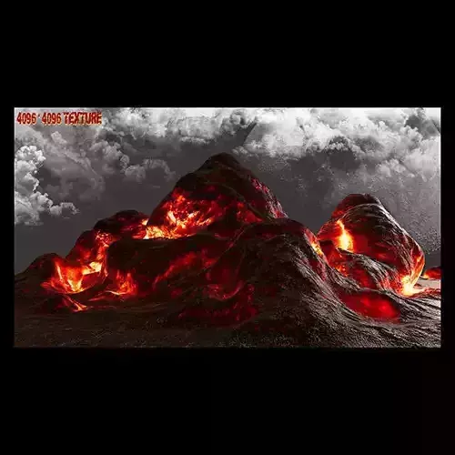 Lava Rock Low-poly 3D model