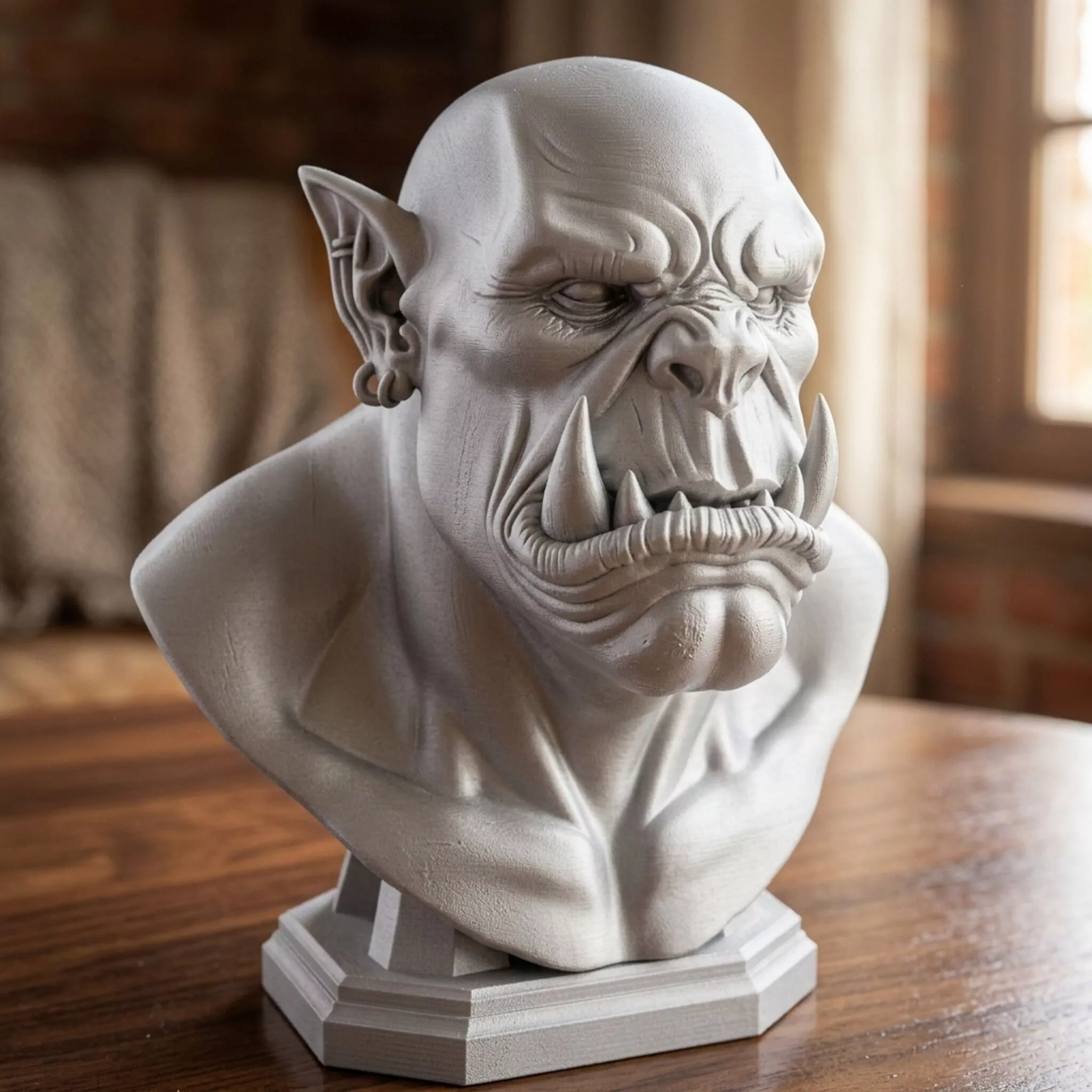 Orc Bust WOW 3d Print stl 3D print model