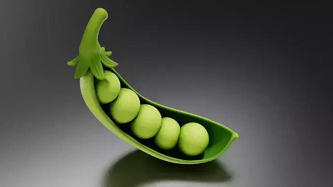 Food Vegetables Peas 3D print model 5