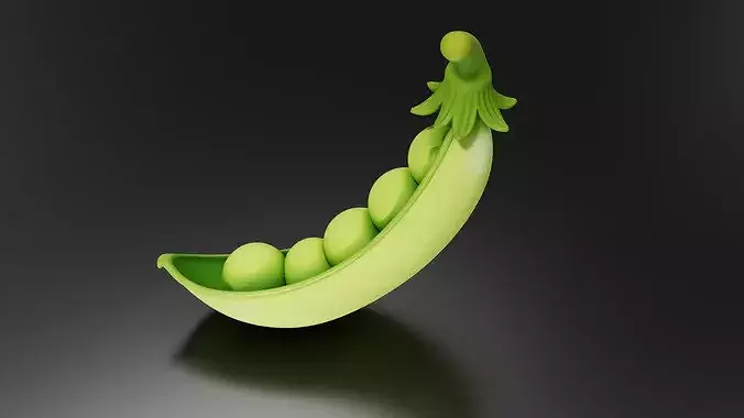 Food Vegetables Peas 3D print model 4