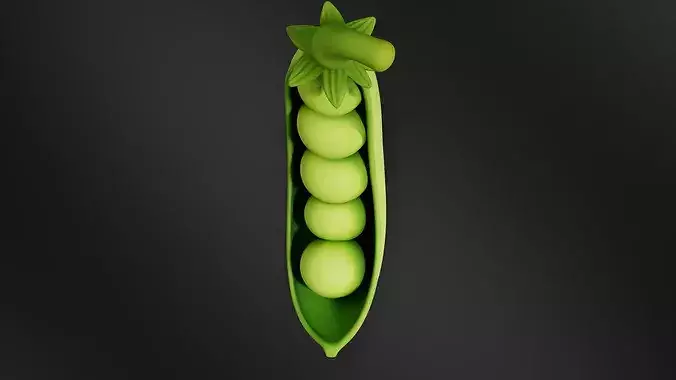 Food Vegetables Peas 3D print model 6