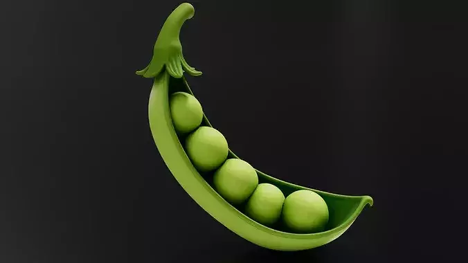 Food Vegetables Peas 3D print model 2