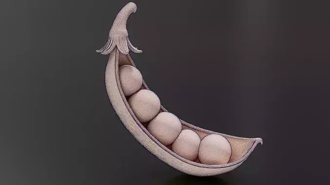 Food Vegetables Peas 3D print model 7