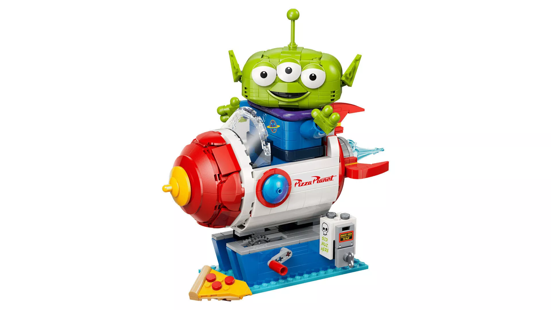 TwindBricks3D - 43307 Alien with Pizza Planet Rocket Ride 3D print model
