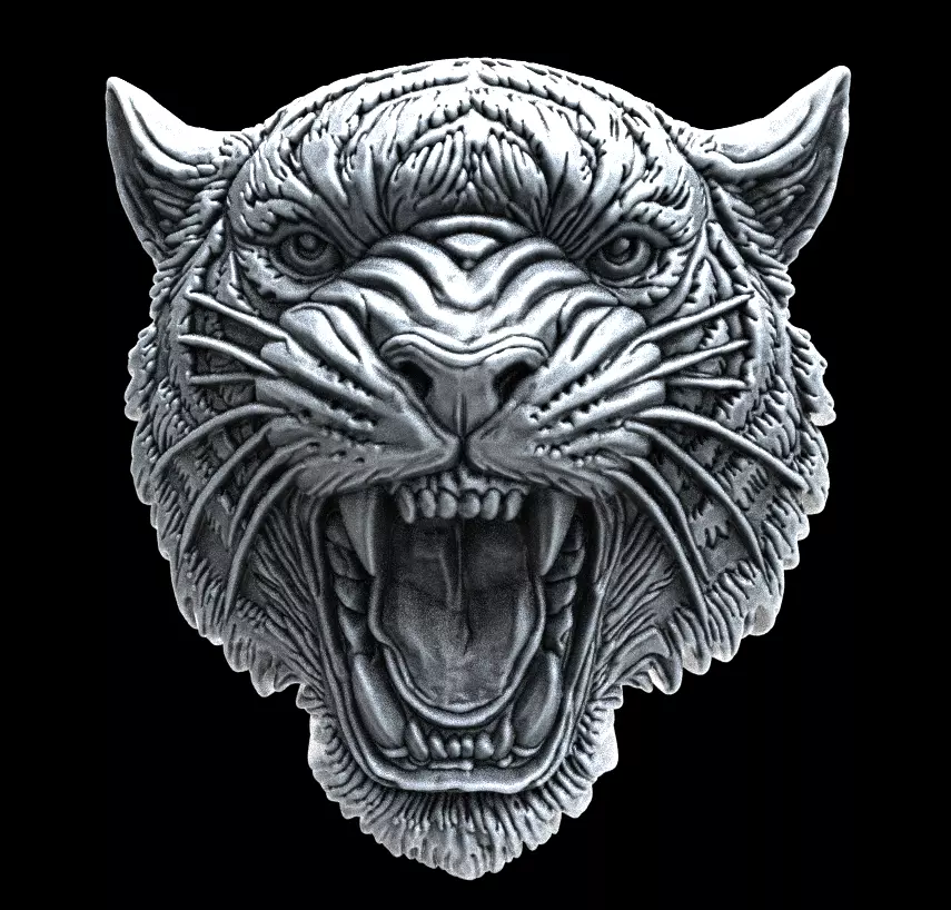 tiger head cnc 3D print model