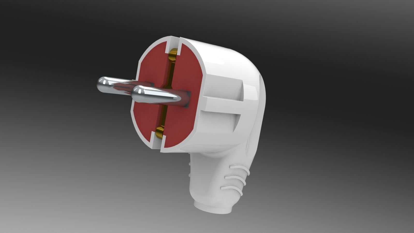 Electric plug mk 3b 3D model_2