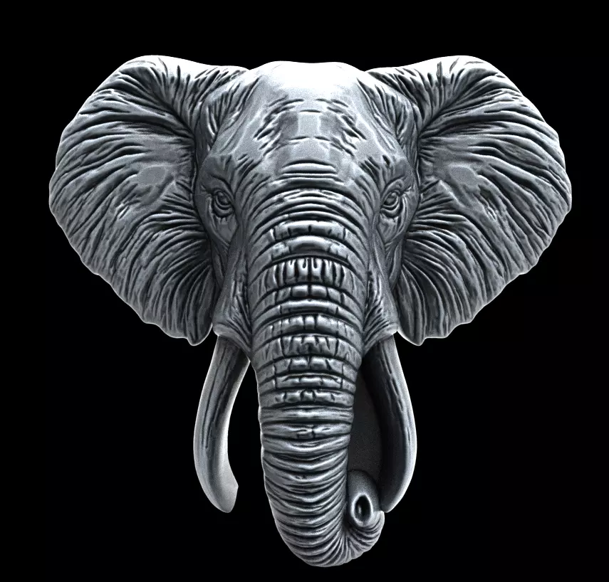 elephant head cnc 3D print model