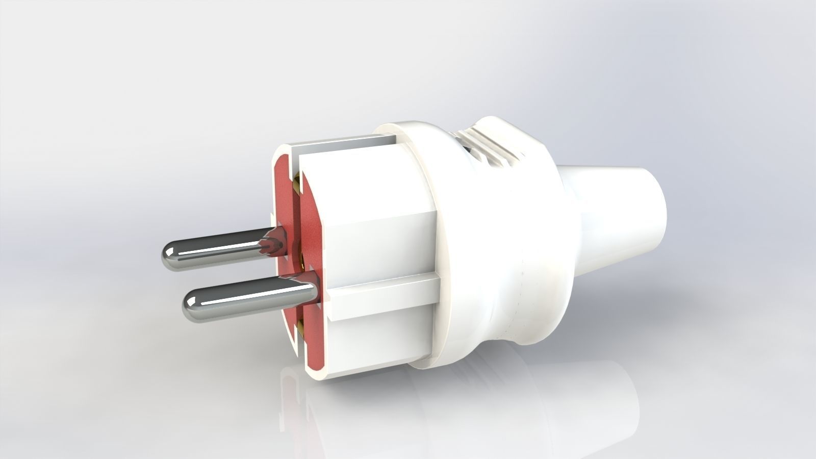 Electric plug mk 2b 3D model_1
