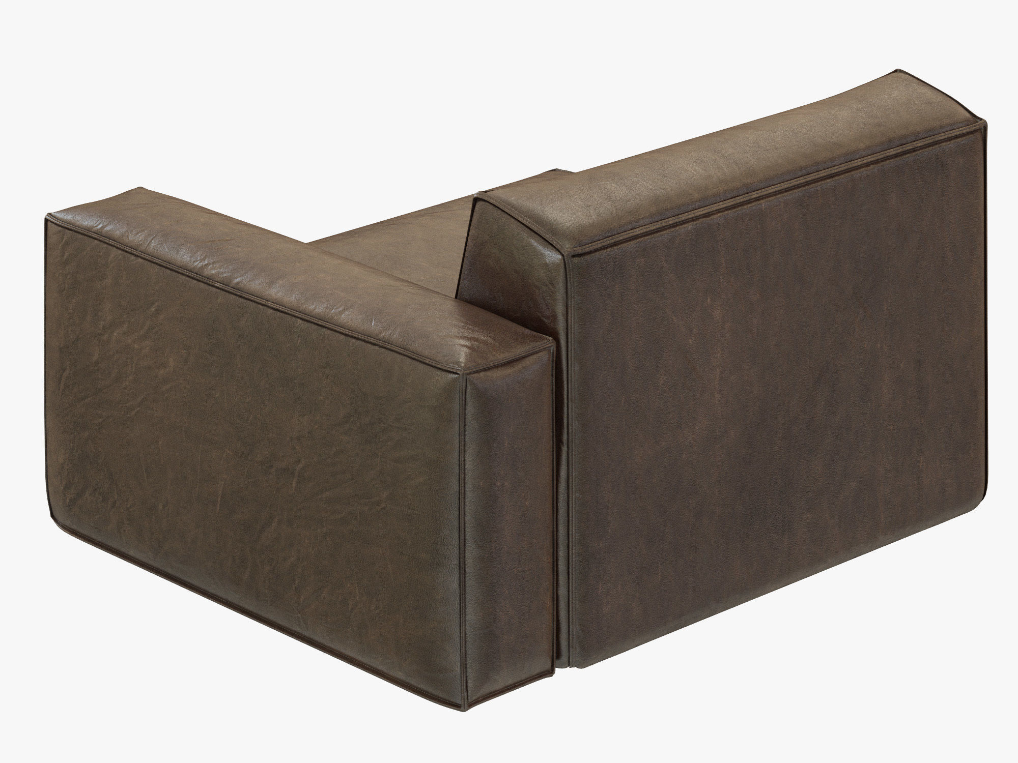 RH Modern Como Modular Right-Arm Chair 3D model_1