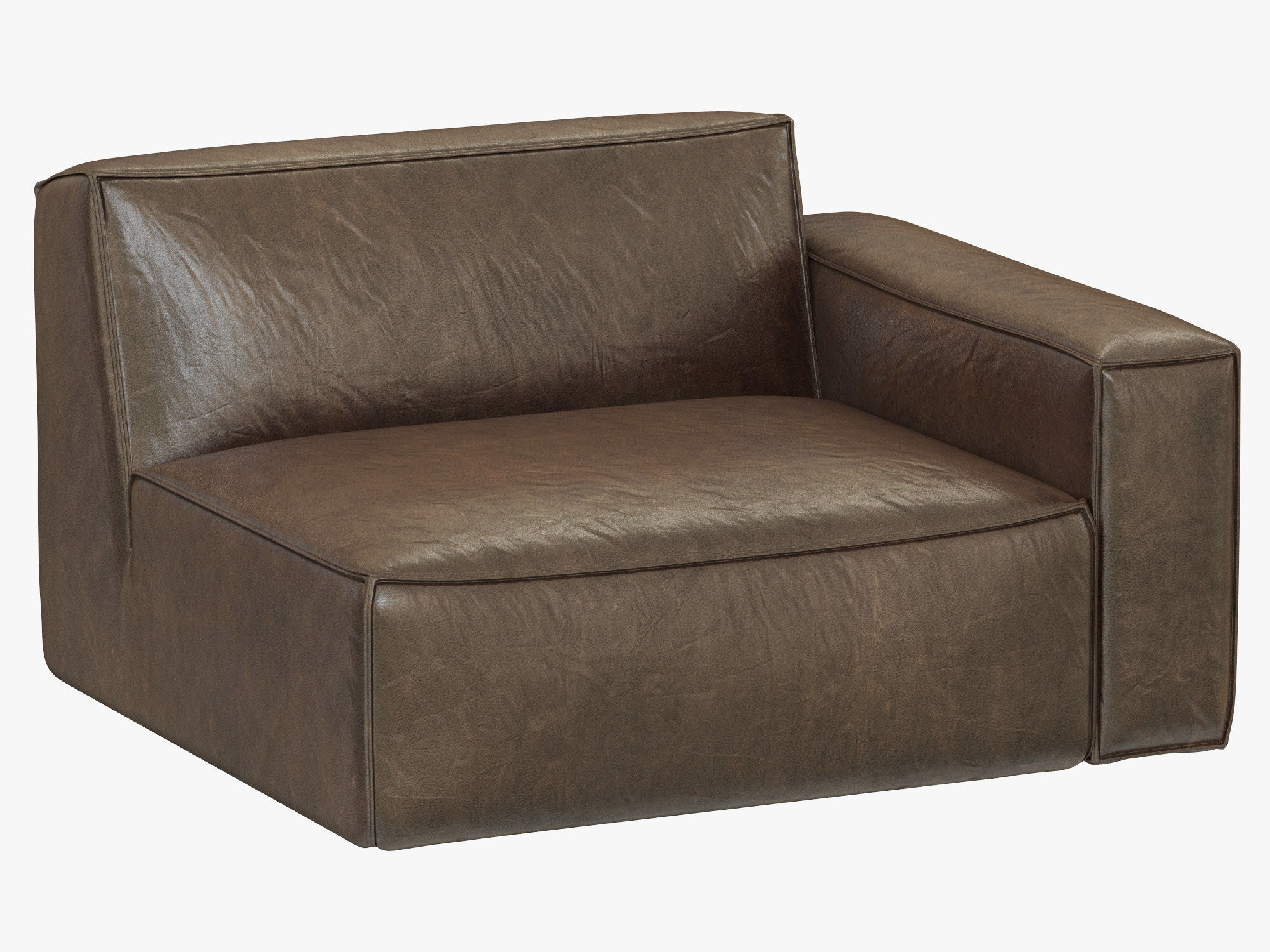 RH Modern Como Modular Right-Arm Chair 3D model_2