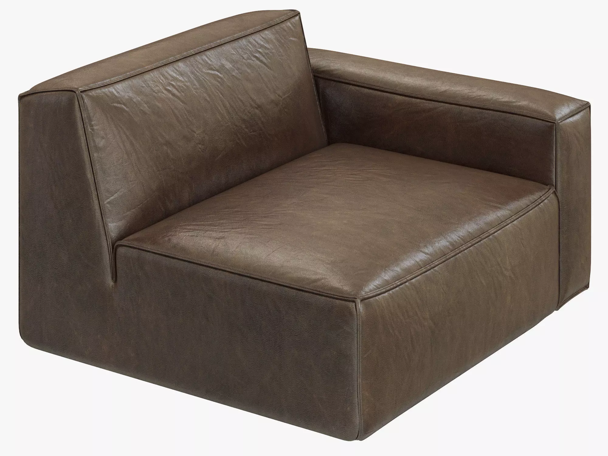 RH Modern Como Modular Right-Arm Chair 3D model_0