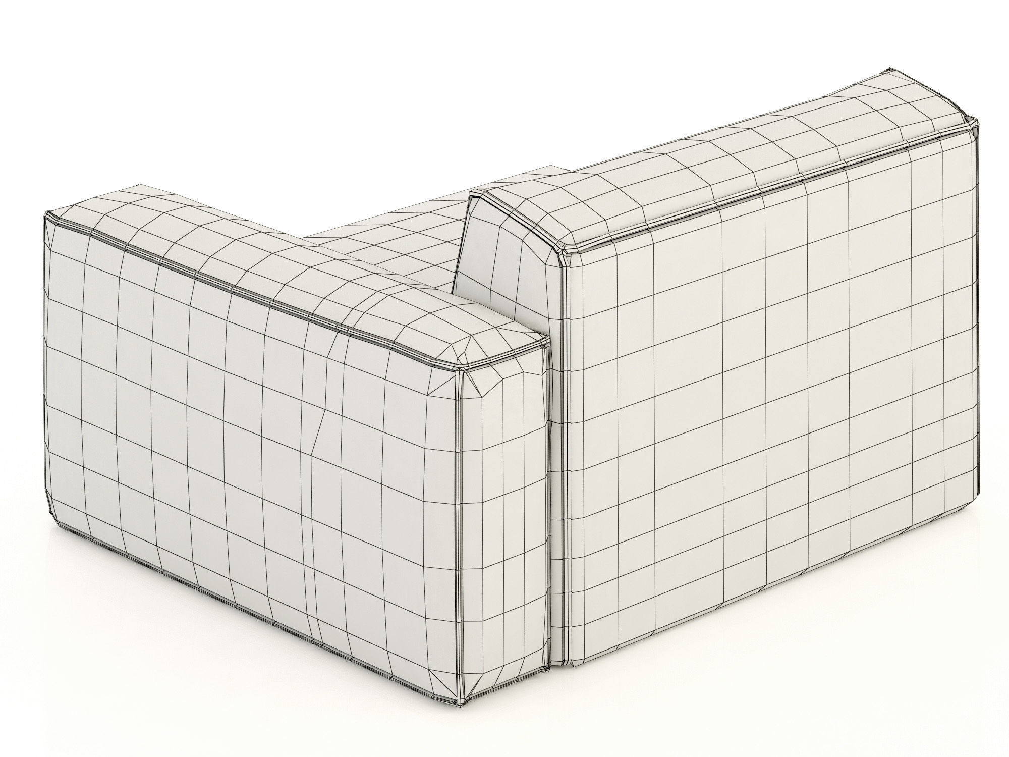 RH Modern Como Modular Right-Arm Chair 3D model_10