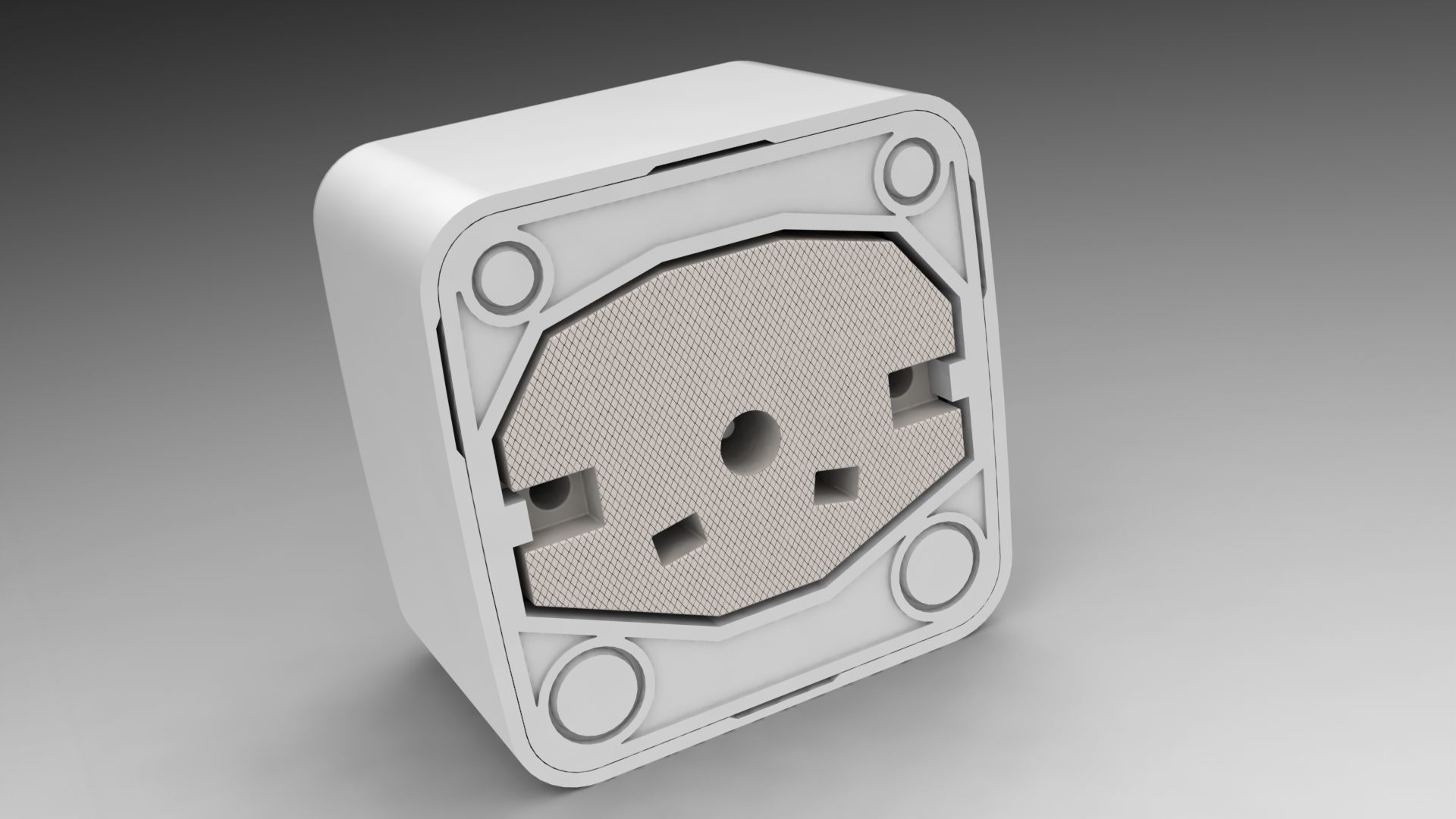 Bundle power sockets and light switch 3D model_9