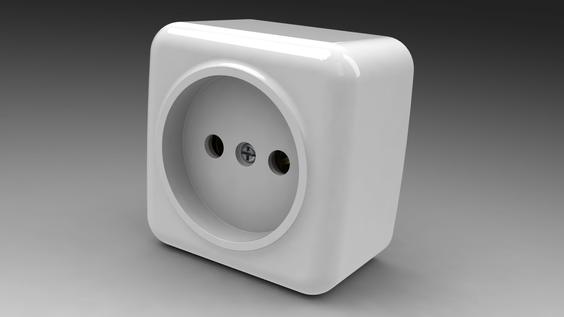 Bundle power sockets and light switch 3D model_7