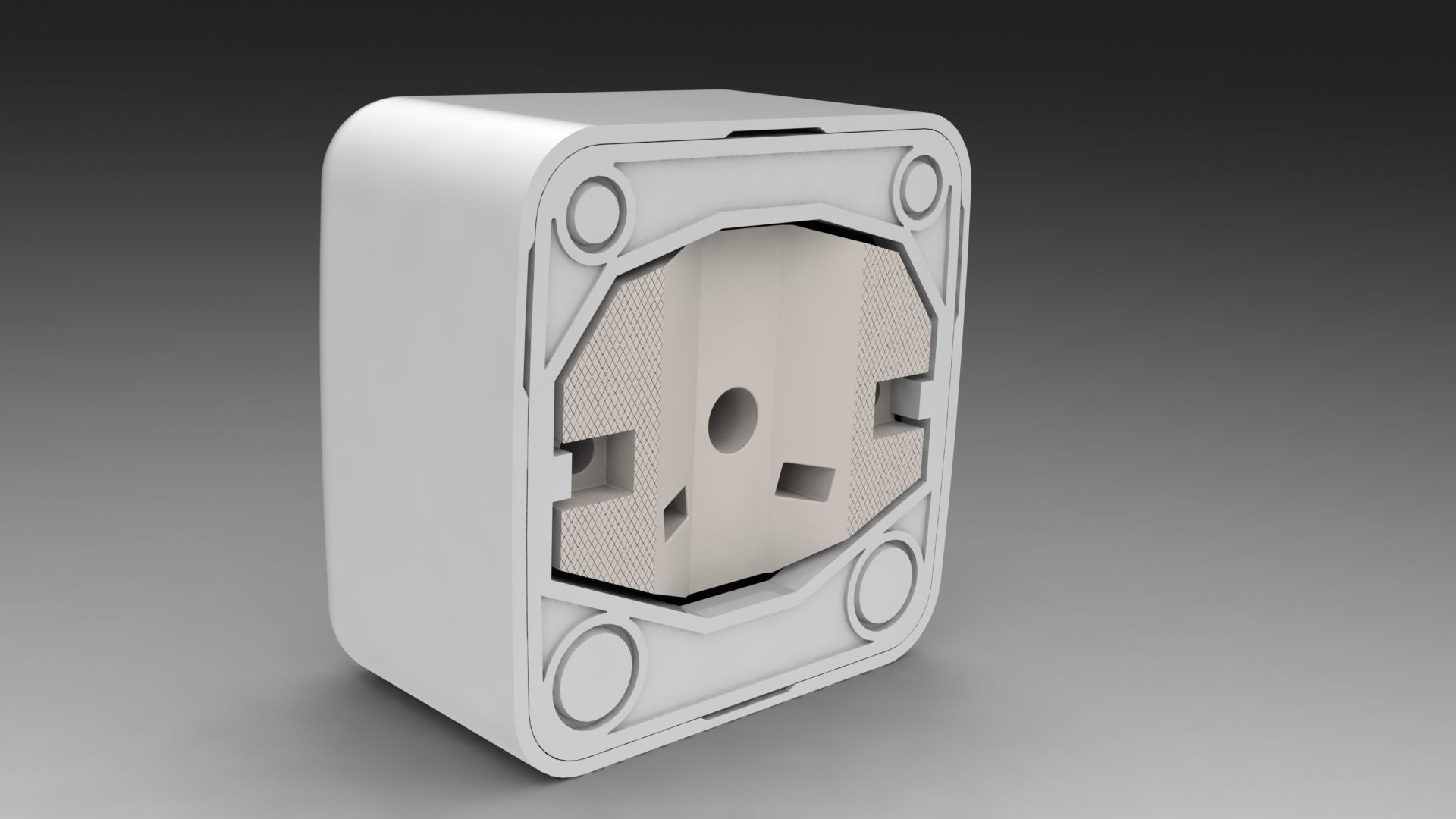 Bundle power sockets and light switch 3D model_6