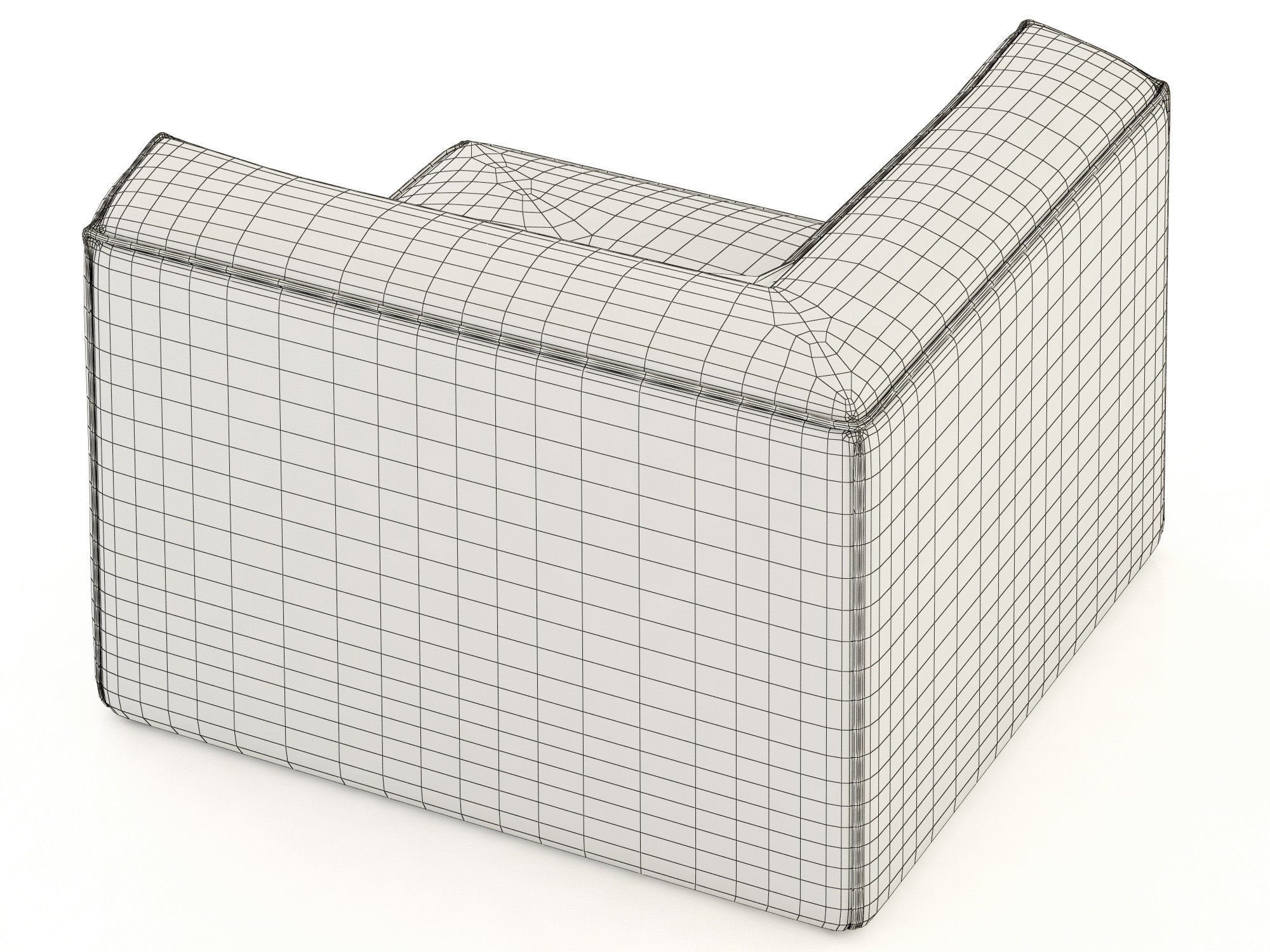 RH Modern Como Modular Corner Chair 3D model_9