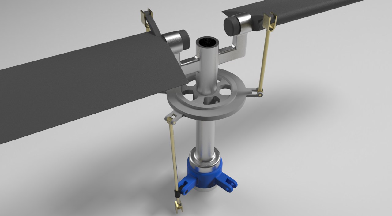 Helicopter Tail Rotor Mechanism free 3D Model 3D printable .stl