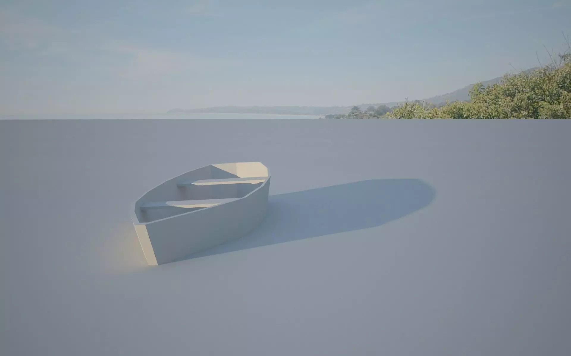 Boat with UVW Low-poly 3D model