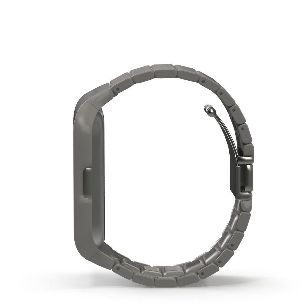 Sony Smart Watch 3 Silver Low-poly 3D model_2