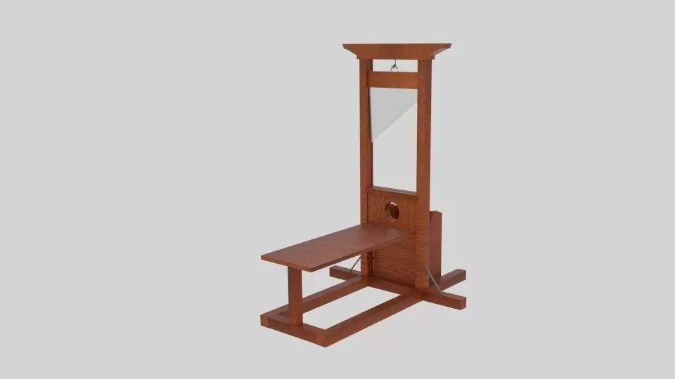 Guillotine Low-poly 3D model