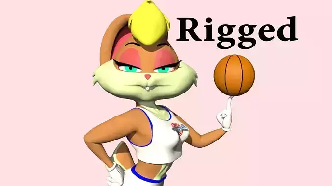 Lola Bunny Rigged 3D model