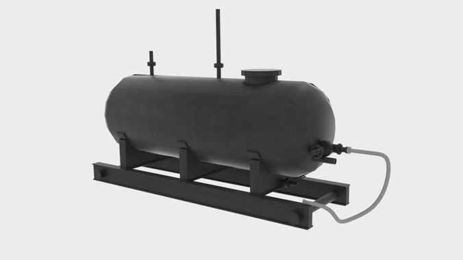  Oil Silo Tank  Low-poly 3D model