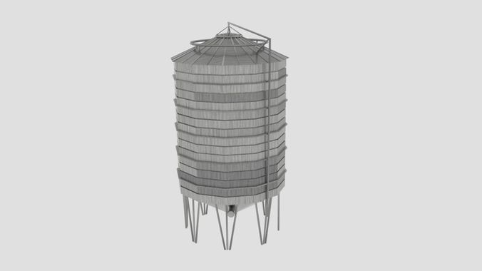  Sharman Farm Silo  Low-poly 3D model