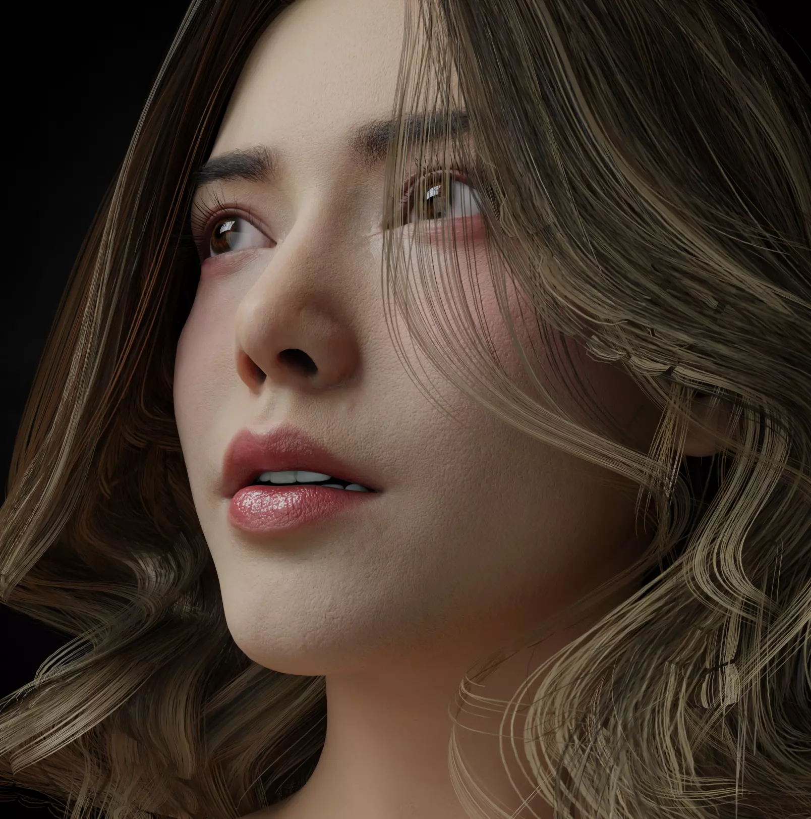 Beautiful Asian female PBR 8k high details rigged 2026 3D model
