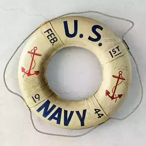 WW2 Original 1944 US Navy Life Ring