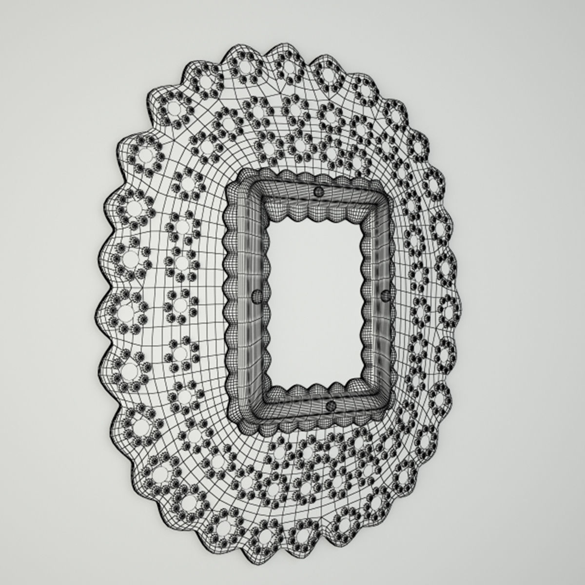 Peacock Mirror 2 3D model_3