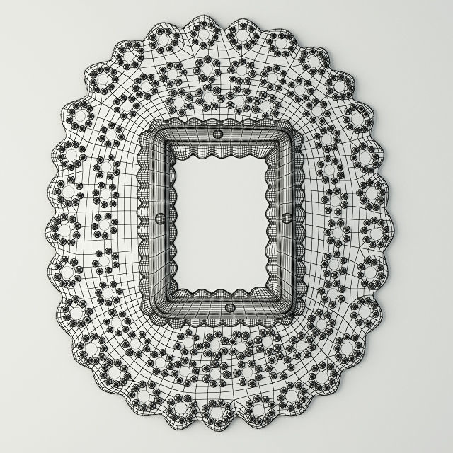 Peacock Mirror 2 3D model_1