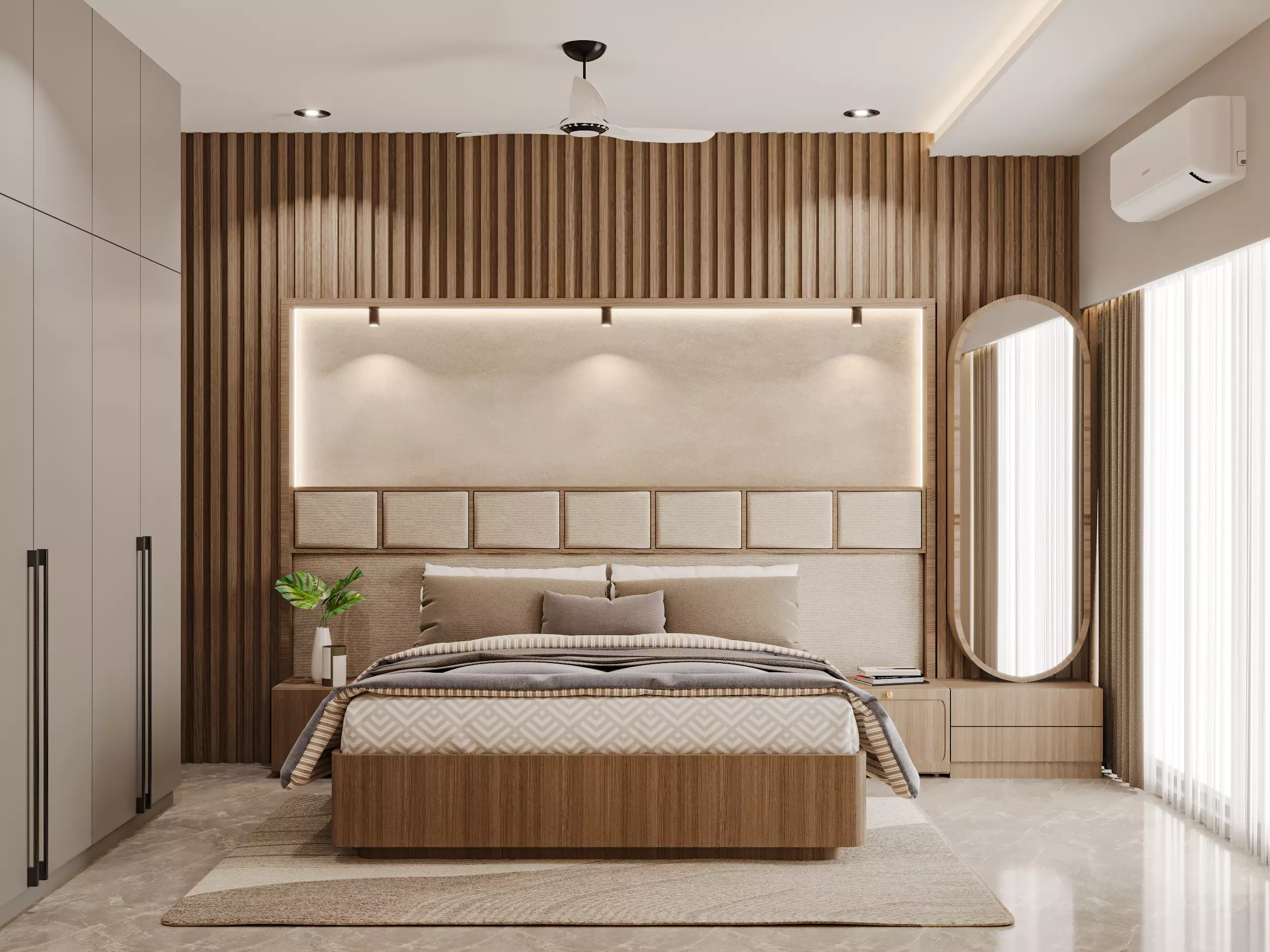 MASTER BEDROOM WITH EARTHAN MODERN THEME 3D model