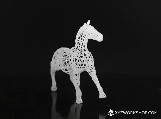 Wireframe Horse- Small 3D print model